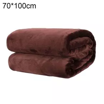 Полиэстеровое мягкое теплое однотонное одеяло, спальный чехол, ковер для спальни, постельное белье, темно-серый, размеры: 70*100 см Stuttg, мультиколор