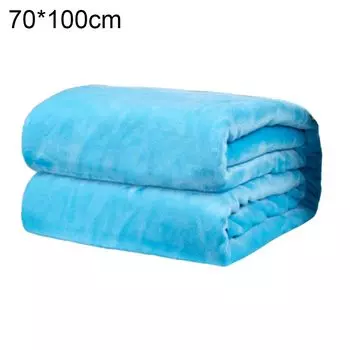 Полиэстеровое мягкое теплое однотонное одеяло, спальный чехол, ковер для спальни, постельное белье розово-красного цвета. Размеры: 150 x 200 см. Stuttg, синий