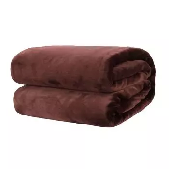 Полиэстеровое мягкое теплое однотонное одеяло, спальный чехол, ковер для спальни, постельное белье, темно-кофейный, размеры: 70*100 см Stuttg, мультиколор