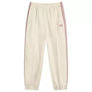 Полиэстеровые гладкие спортивные брюки на молнии Needles, белый