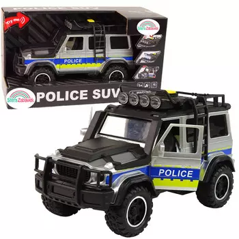 Полицейская машина Внедорожник Полицейская машина 1:14 Резиновая полноприводная полицейская машина Sferazabawek