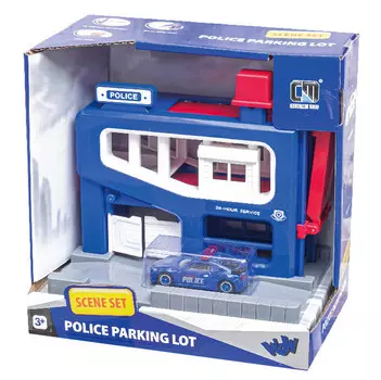 Полицейская Парковка + Металлическая Машинка Для Детей DDC Toys