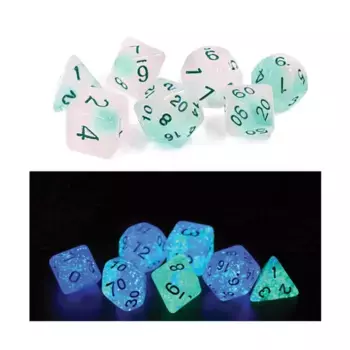 Поликомплект — матовый светлячок (7), RPG Dice Sets