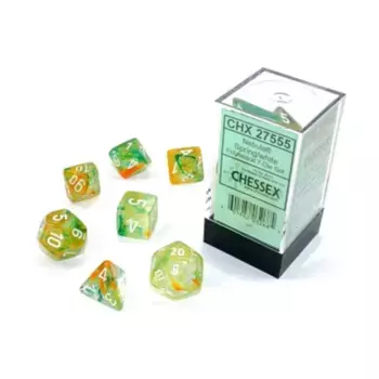 Поликомплект пружин с белым (7), Dice - Nebula (Chessex)