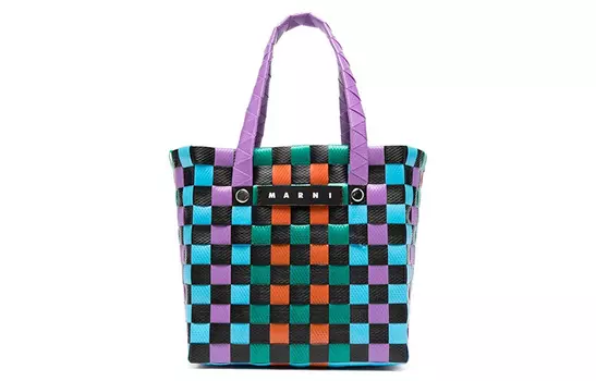 Полипропиленовая сумка-шоппер, сумка для покупок, сумка-тоут, детская, мини, разноцветная MARNI