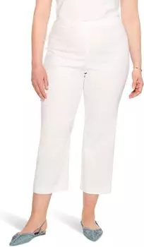 Полированные широкие укороченные брюки больших размеров Wonderstretch NIC+ZOE, цвет Paper White