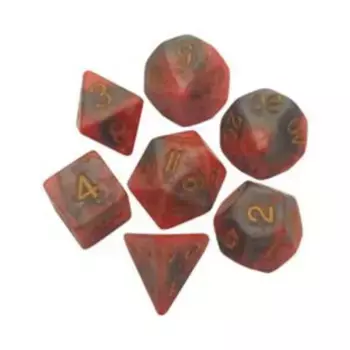 Полисетка оранжево-коричневого цвета с золотом (7), Resin Dice - Combo Dice (Metallic Dice Games)