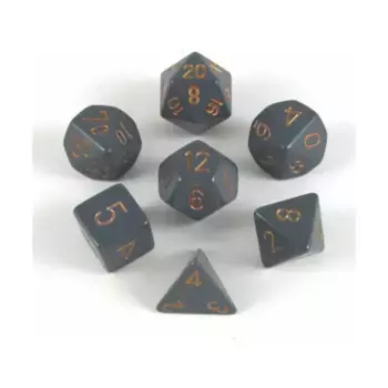 Полисетка темно-серого цвета с медью (7), Dice - Opaque - Poly Sets (Chessex)