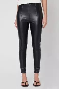 Полиуретановые леггинсы из искусственной кожи Threadbare, черный