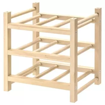 Полка для бутылок на 9 бутылок, массив дерева, HUTTEN IKEA