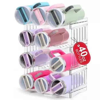 Полка для чашек, 4-слойный ПЭТ, съемная полка для вина без перфорации, подставка для стаканов для воды Welikera