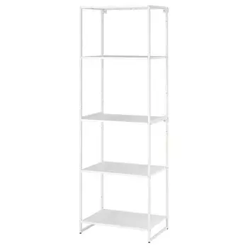 Полка для дома/сада/металл белый, 61x40x180 см, JOSTEIN IKEA