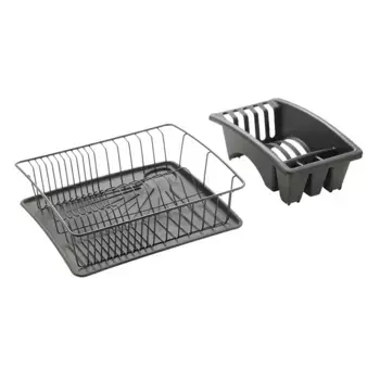 Полка для посуды Metaltex «Корзина для мытья Aquatex Plus», (3 части), покрытие TouchTherm, цвет matt schwarz