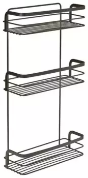 Полка Metaltex с покрытием TouchTherm 26х48х10 см, черный