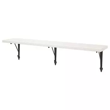 Полка настенная, белый/антрацит, 120х20 см, BERGSHULT / KROKSHULT IKEA