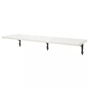 Полка настенная, белый/антрацит, 120x30 см, BERGSHULT / KROKSHULT IKEA