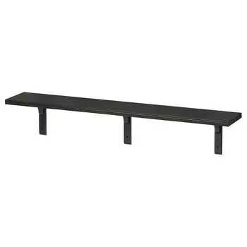 Полка настенная, коричнево-черная, 120х20 см, BERGSHULT / RAMSHULT IKEA