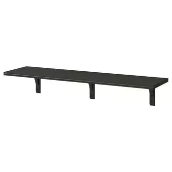 Полка настенная, коричнево-черная, 120х30 см, BERGSHULT / RAMSHULT IKEA