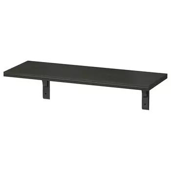 Полка настенная, коричнево-черная, 80х30 см, BERGSHULT / RAMSHULT IKEA