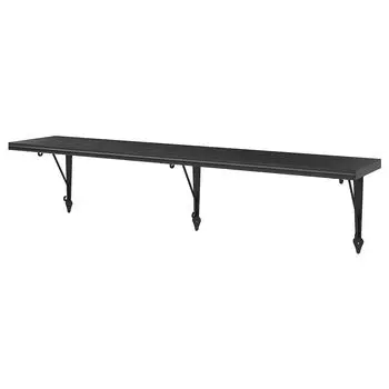 Полка настенная, коричнево-черный/антрацит, 120x20 см, BERGSHULT / KROKSHULT IKEA
