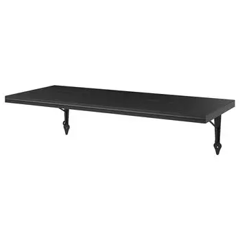 Полка настенная, коричнево-черный/антрацит, 80x30 см, BERGSHULT / KROKSHULT IKEA