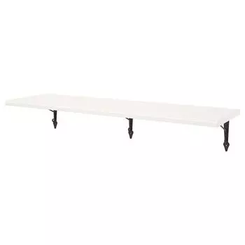Полка настенная, осина белая глазурованная, 120х30 см, TRANHULT / KROKSHULT IKEA