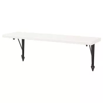 Полка настенная, осина белая глазурованная, 80х20 см, TRANHULT / KROKSHULT IKEA