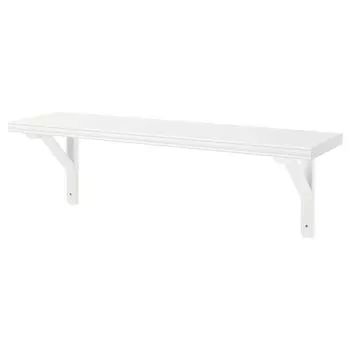 Полка настенная, осина белый/белая глазурованная, 80x20 см, BERGSHULT / SANDSHULT IKEA
