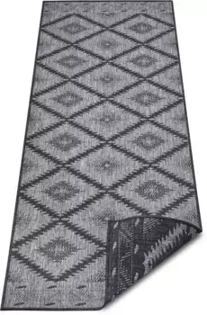 Полка NORTHRUGS "Malibu", прямоугольная, для внутреннего и наружного использования, устойчивая к атмосферным воздействиям, для балкона, сада, гостиной, водонепроницаемая 80х350 см, темно-синий/серебристый