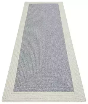 Полка NORTHRUGS "Trenzado", прямоугольная, для внутреннего и наружного применения, имитация ручной работы, тканая, устойчивая к атмосферным воздействиям, для балкона, для гостиной 80х200 см, серый/кремовый