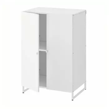Полка с дверцами, для дома/сада/белая, 61x44x90 см, JOSTEIN IKEA