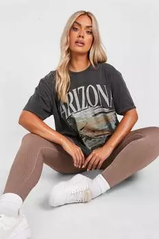 Полная футболка оверсайз plus arizona Boohoo, угольный