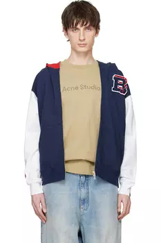 Полная толстовка с молнией UK Shark Bape, синий