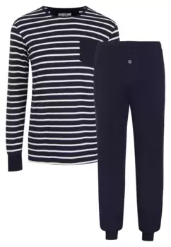 Полноценная мужская пижама с длинными рукавами и длинными брюками Jockey, темно-синий