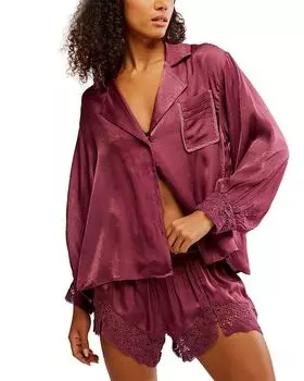 Полночная Муза Ночная Сорочка Free People, красный