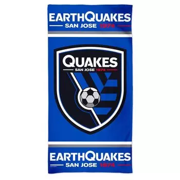 Полноцветное пляжное полотенце WinCraft San Jose Earthquakes 30 x 60 дюймов