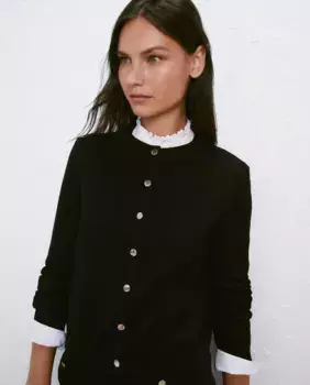 Полноигольный женский жакет Easy Wear, черный