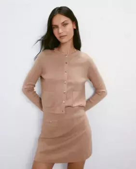 Полноигольный женский жакет Easy Wear, цвет 730 Camel