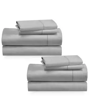 Полноразмерная кровать из 2 комплектов простыней — плотность нити 400, 100% хлопковый сатин — очень мягкие, дышащие и охлаждающие простыни, устойчивые к морщинам 2 комплекта простыней с глубокими карманами — темно-синие California Design Den, се...