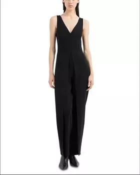 Полноразмерный комбинезон без рукавов Emporio Armani, черный