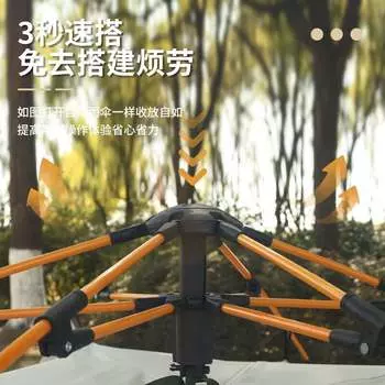 Полностью автоматическая быстрооткрывающаяся палатка Jingdian Guangnian темно-зеленая (однослойная палатка) двойная (200*150*135 см)