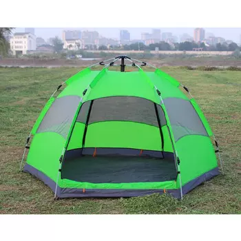 Полностью автоматическая шестиугольная палатка Jingdian Guangnian JDGN синяя на 5/8 человек зеленая на 5/8 человек