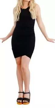 Полностью оправданное платье-халат с оборками черного цвета Now N Forever