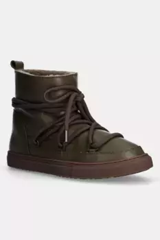 Полные кожаные зимние ботинки Inuikii, зеленый