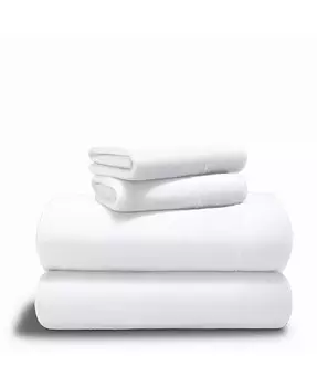 Полный комплект простыней из микроплюша из флиса Bare Home, белый
