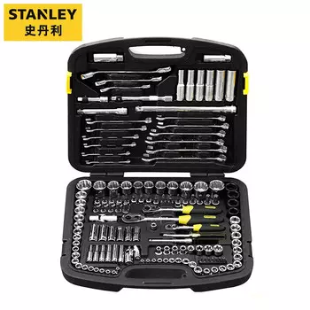 Полный набор ключей STANLEY, 150 предметов, набор торцевых ключей с храповым механизмом, набор насадок двойного назначения 94-181-1-22