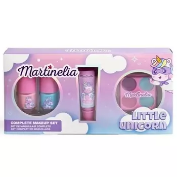 Полный набор косметики Little Unicorn с лаком для ногтей, блеском для губ и тенями для век Martinelia