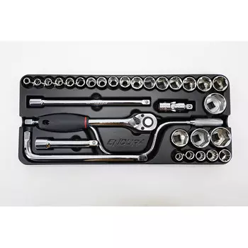 Полный набор торцевых ключей ENDURA, 32 предмета, набор инструментов с торцевыми головками серии 12,5 мм E1928