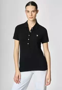 Поло A MANICHE CORTE IN STRETCH U.S. Polo Assn., черный