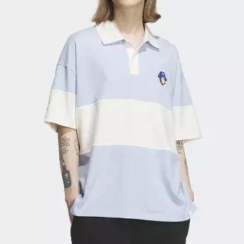 Поло Adidas Originals х Monkey Kingdom, голубой/белый